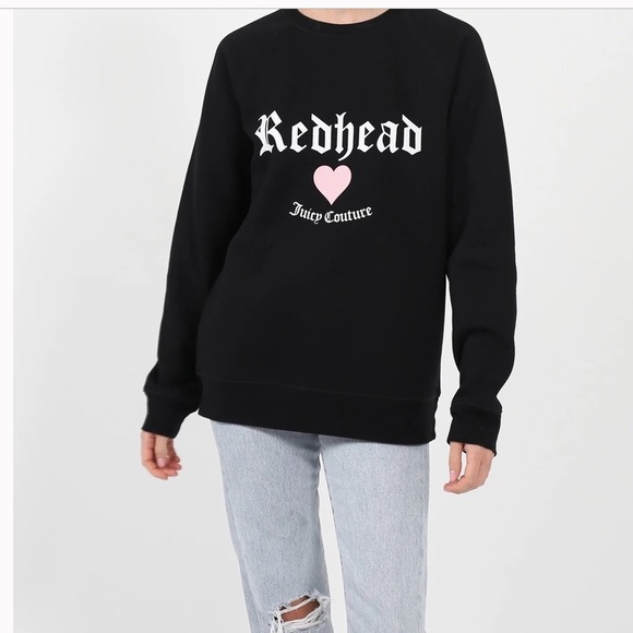 BRUNETTE THE LABEL X JUICY COUTURE the REDHEAD classic sweatshirt small/medium - Picture 5 of 12